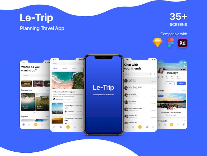 独特的旅游规划模板app设计模板-Sketch/Adobe XD/Figma素材-1.jpg