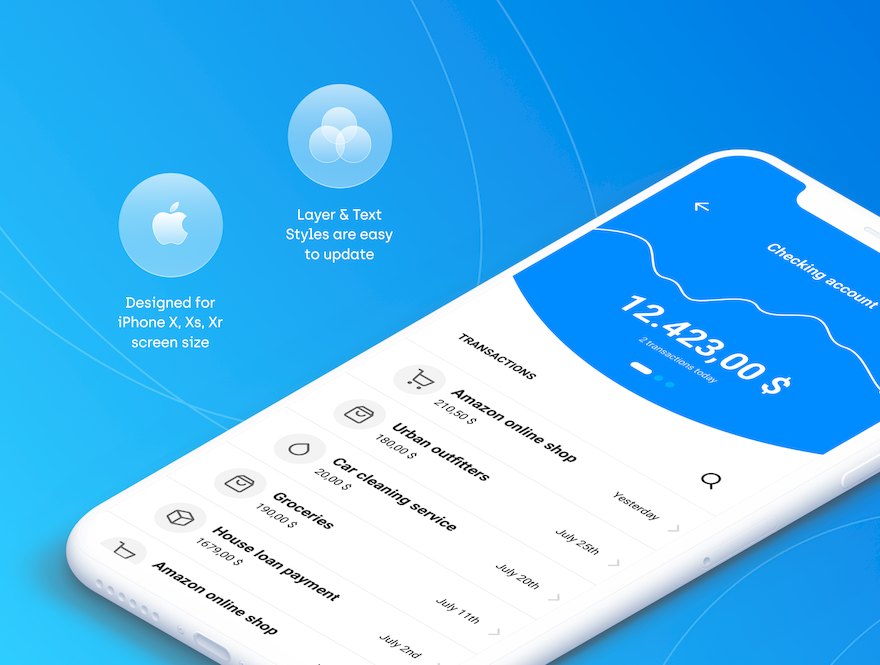ios金融银行app设计模板-Sketch素材