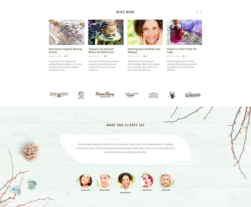 简洁小清新的化妆品品牌电商网站界面设计模板-Photoshop素材