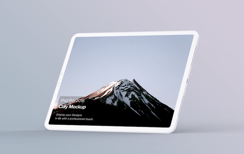 2018款苹果iPad Pro白色石膏模型样机素材-Photoshop素材