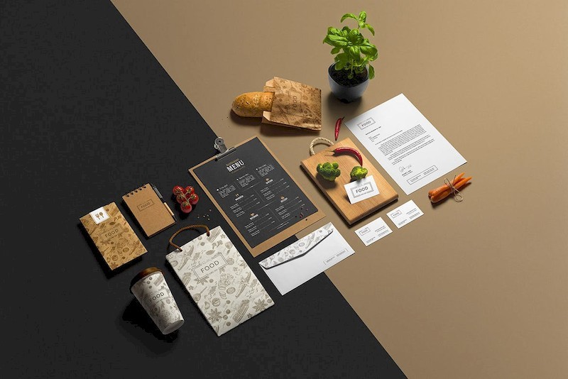 6个餐饮行业的品牌vi设计样机-Photoshop素材-10.jpg