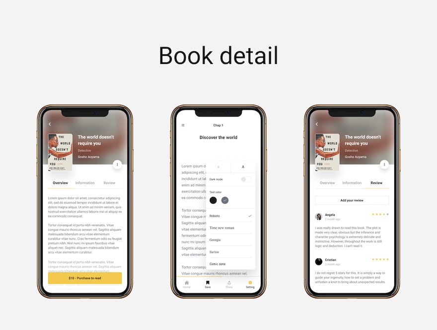 实用的网上阅览室app设计模板-Figma素材